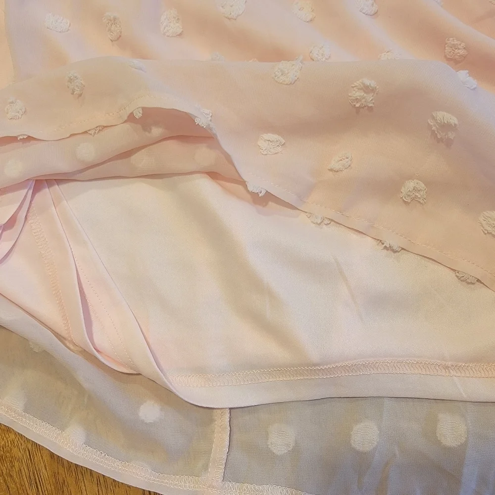 Womens Large Baby Pink Light Weight Shein Blouse